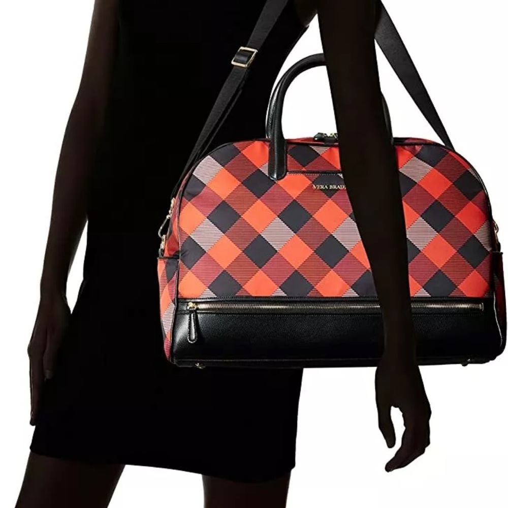Vera Bradley buffalo check medium weekender